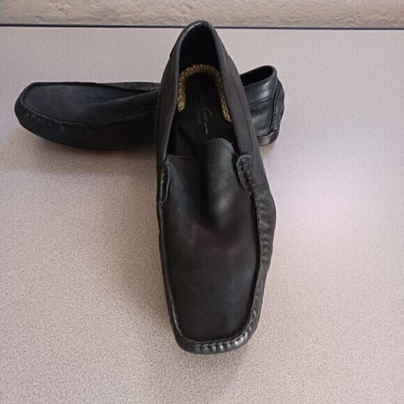 Kenneth Cole Drive Home Black Square Toe Leather Moccasins Loafers Men\'s 9.5 M main image 9